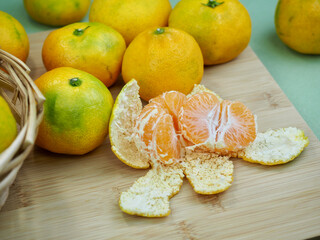 신선한 유기농 과일 귤