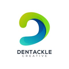 Letter D modern colorful gradient