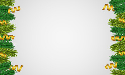 CELEBRATION CARD / WHITE BACKGROUND WİTH SPRUCE BRANCHES