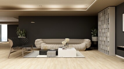 modern office lobby waiting room for company logo mockup