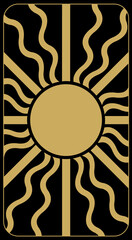 Tarot card design, reverse side. Fortune telling