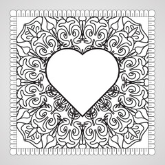 Hand drawn mandala. decoration in ethnic oriental  doodle ornament.