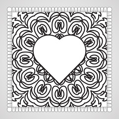 Hand drawn mandala. decoration in ethnic oriental  doodle ornament.