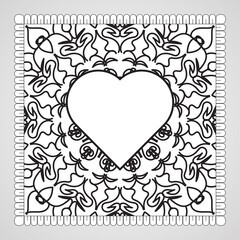 Hand drawn mandala. decoration in ethnic oriental  doodle ornament.