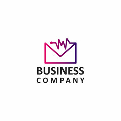 tech message logo design vector, communication logo design, logo for technology company