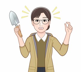 マウンテンパーカーを着た若い女性