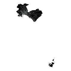 Palma, Spain, Black and White high resolution vector map