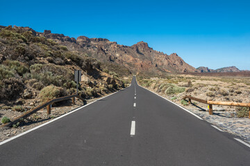 Beautiful scenery of Teide National Park - Santa Cruz de Tenerife, Canary Islands, Spain