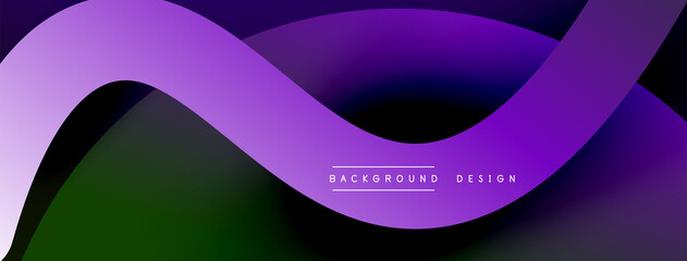 Abstract overlapping lines and circles geometric background with gradient colors