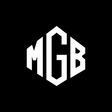 MGB letter logo design with polygon shape. MGB polygon and cube shape logo design. MGB hexagon vector logo template white and black colors. MGB monogram, business and real estate logo.