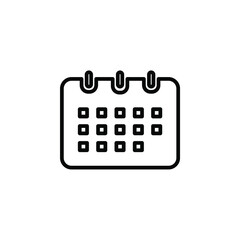 Calendar, Schedule, Date Line Icon, Vector, Illustration, Logo Template. Suitable For Many Purposes.
