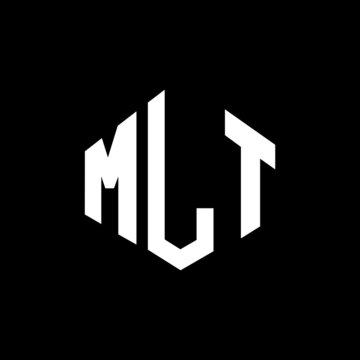 MLT letter logo design with polygon shape. MLT polygon and cube shape logo design. MLT hexagon vector logo template white and black colors. MLT monogram, business and real estate logo.