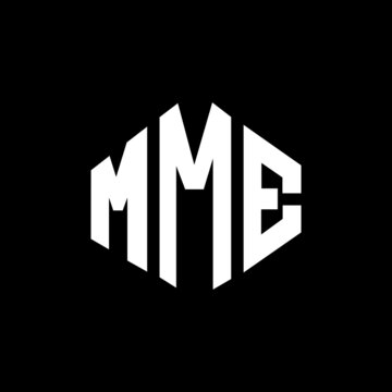 MME letter logo design with polygon shape. MME polygon and cube shape logo design. MME hexagon vector logo template white and black colors. MME monogram, business and real estate logo.