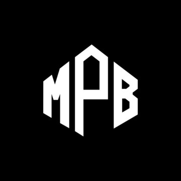 MPB letter logo design with polygon shape. MPB polygon and cube shape logo design. MPB hexagon vector logo template white and black colors. MPB monogram, business and real estate logo.