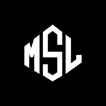 MSL letter logo design with polygon shape. MSL polygon and cube shape logo design. MSL hexagon vector logo template white and black colors. MSL monogram, business and real estate logo.