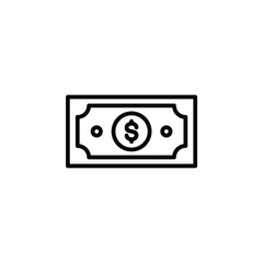 Money, Cash, Wealth, Payment Line Icon, Vector, Illustration, Logo Template. Suitable For Many Purposes.