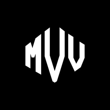MVV letter logo design with polygon shape. MVV polygon and cube shape logo design. MVV hexagon vector logo template white and black colors. MVV monogram, business and real estate logo.