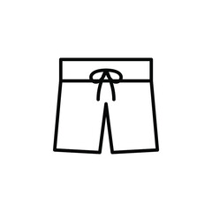 Shorts, Casual, Pants Line Icon, Vector, Illustration, Logo Template. Suitable For Many Purposes.