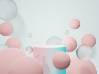 abstract geometric podium background branding product presentation 3d rendering