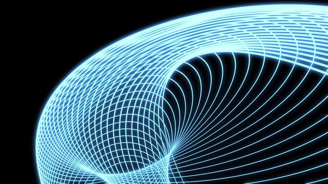 3D Streamline Geometries Blue VJ Loop 05 Animation Background 