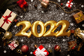 Happy New Year Background. Start to 2022. 3D illustration