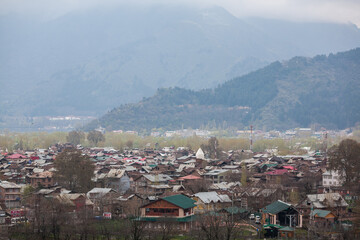 Fototapeta premium Srinagar old city, is the summer capital of Jammu and Kashmir It lies in the Kashmir Valley on the banks of the Jhelum River