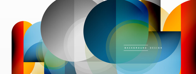 Creative geometric wallpaper. Minimal circle triangle and square line abstract background. Vector illustration for wallpaper banner background or landing page