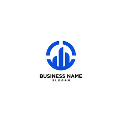 Financial Graph Simple Modern Logo Vector and Stock Images