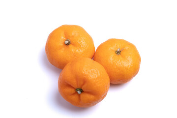 tangerine on a white background