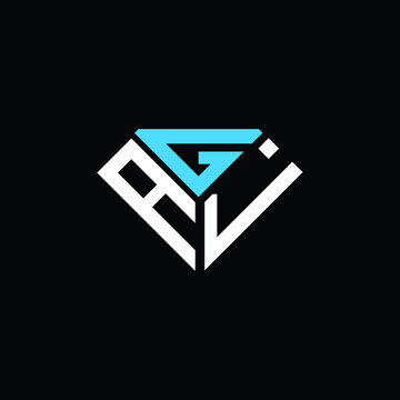 AGJ letter logo creative design. AGJ unique design
