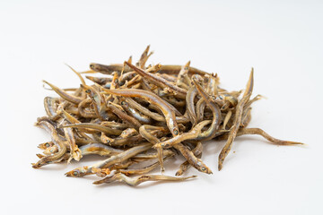 Fresh dried small salted fish with local characteristics along the coast