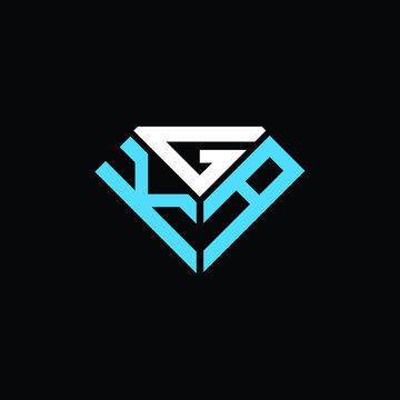 KGA letter logo creative design. KGA unique design