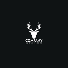 Deer symbol-logo with line art style