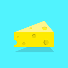 Floating cheese icon illustration
