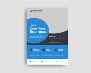 Corporate creative colorful business flyer template design set, abstract business flyer, vector template design or business poster template design