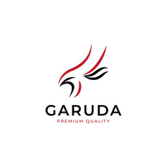 Eagle or garuda logo vector icon illustration simple style for your business