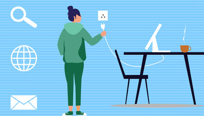 2d rendering online job concept

