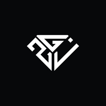 ZGJ letter logo creative design. ZGJ unique design