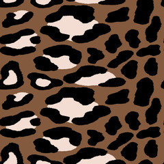 Abstract modern leopard seamless pattern. Animals trendy background. Color decorative vector stock illustration for print, card, postcard, fabric, textile. Modern ornament of stylized skin