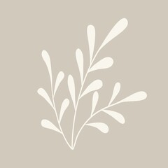 Christmas floral decorative elements for greeting cardsand and posters. Winter branch, berries, plants and floweres. Hand drawn vector illustration