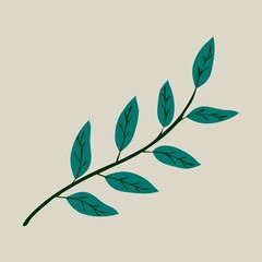 Christmas floral decorative elements for greeting cardsand and posters. Winter branch, berries, plants and floweres. Hand drawn vector illustration