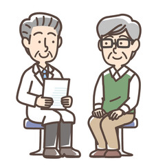 医師に話を聞く男性