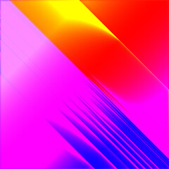 Bright pink background with yellow and blue gradient fills placed diagonally for the cover.