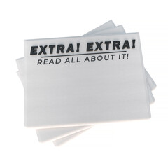 3d rendering. Extra news title on newspaper template
