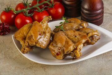 Rabbit stew in spicy sauce