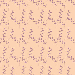 Seamless vector illustration of flowers on a colored background. Blossom pattern, flower blank for designer, textiles, clothing, bed