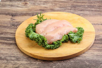 Raw small chicken fillet for cooking