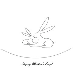 Happy mothers day card vector illustration