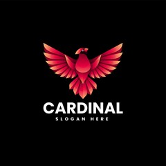 Obraz premium Vector Logo Illustration Cardinal Gradient Colorful Style.