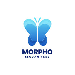 Vector Logo Illustration Morpho Gradient Colorful Style.